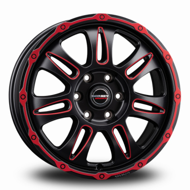 Borbet CW8 - Red Rim Window Polished Matt